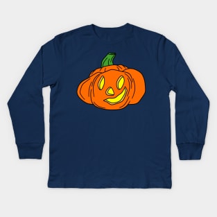 Happy Pumpkin Kids Long Sleeve T-Shirt